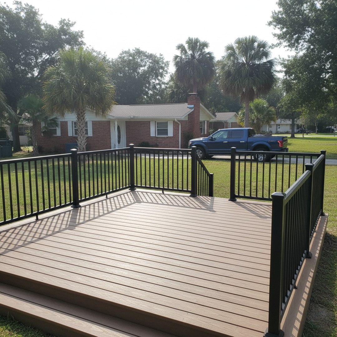 Custom Deck Design completed by Majestic Deck Solutions in Fort Lauderdale, FL